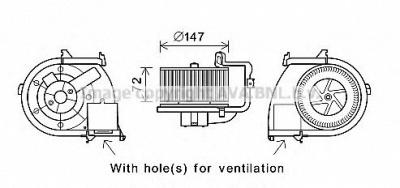 AVA QUALITY COOLING rt8593 -  Электродвигатель, вентиляция салона